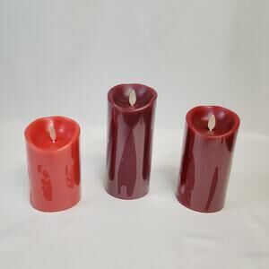 Lot Of 3 Luminara Flameless Candle NIB Mulled Wine W/Remote